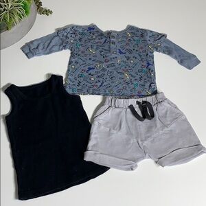 Bundle SPLENDID Layer Graphic Long Sleeve Top & Shorts 6M